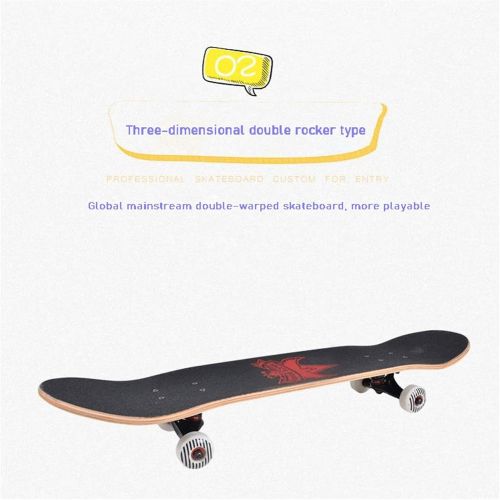  LDGGG Skateboards Complete Skateboard 31.4 Inches Maple One Piece Series Skateboard, Boys Girls Youth Children Skateboard, Wolf Tribe