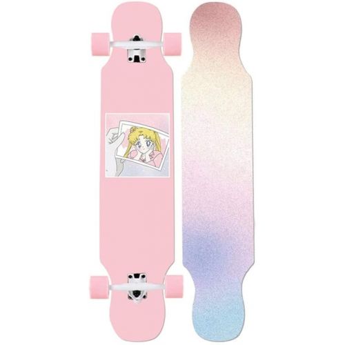  LDGGG Skateboard Complete Skateboard 42-inch Seven-Layer Maple Wood Long Skateboard Beginner Adult Skateboard（Athletic Girl 7）