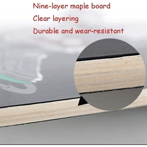  LDGGG Skateboards for Beginners & Pro, 31x8 Complete Skateboards 7 Layers Double Kick Concave Standard Skate Board Nh 1944