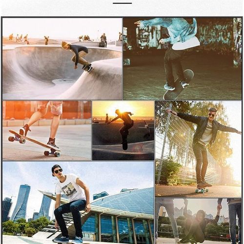  LDGGG Skateboards Complete Skateboard 46-inch Long Skateboard Professional Men and Women Adult Four-Wheel Dance Board Constellation Series 9