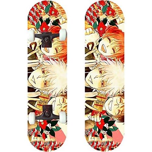  LDGGG Skateboards 31-inch Beginner Kids Wheel Skateboard Complete Skateboard Silver Fool 63