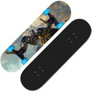 LDGGG Skateboards 31-inch Beginner Kids Flash Wheel Skateboard Complete Skateboard Morphing Hero 19