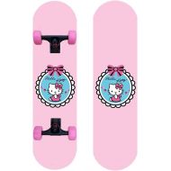 LDGGG Skateboards 31 X 8 Complete Skateboard 7 Layer Maple Wood Double Kick Skateboards for Adults and Childrens Tricks Skateboard (Katie 26)