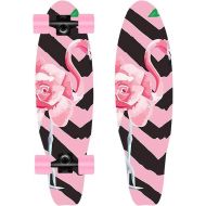 LDGGG Skateboards Adult Skateboard Complete Skateboard Beginner Professional Four-Wheel Skateboard Pink Flamingo Flowers