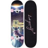 LDGGG Skateboards Complete Skateboard 31.4 Inch Sailor Moon Skateboard Beginner Children Adult Four Wheel Skateboard, (Beauty Girl Series 11)