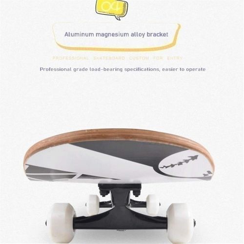  LDGGG Skateboards Complete Skateboard 31 Inch Beginner Four-Wheel Double Tilt Skateboard Children Teenagers Boys and Girls Skateboard (Lion