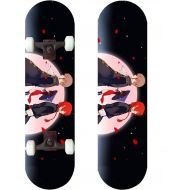 LDGGG Skateboards 31-inch Beginner Kids Wheel Skateboard Complete Skateboard Silver Fool 64