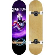 LDGGG Skateboards Complete Skateboard for Adult Youth Kid and Beginner - 31 Double Kick Concave Street Skateboard 7 Layer Maple Deck (Robot 16)