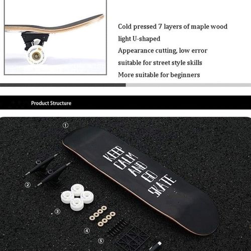  LDGGG Skateboards Complete Skateboard for Adult Youth Kid and Beginner - 31 Double Kick Concave Street Skateboard 7 Layer Maple Deck (Robot 16)