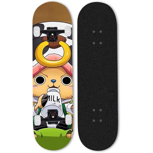  LDGGG Skateboards Complete Skateboard 31 Inches Cruiser Skateboard Beginner Boys and Girls Maple Wood Skateboard (Anime Characters 1990)