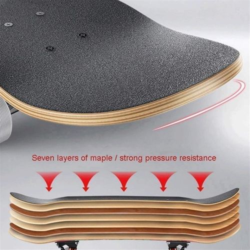  LDGGG Skateboards for Beginners & Pro, 31x8 Complete Skateboards 7 Layers Double Kick Concave Standard Skate Board Professional 020