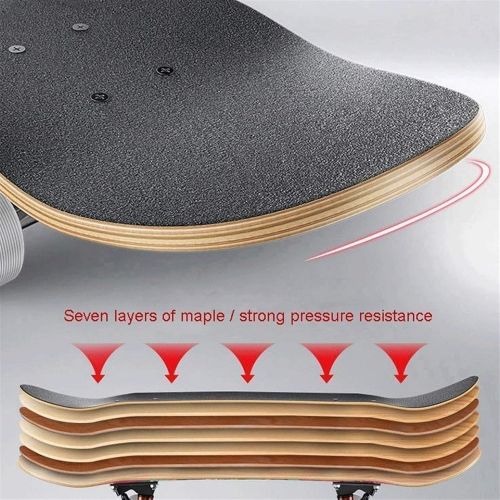  LDGGG Skateboards for Beginners & Pro, 31x8 Complete Skateboards 7 Layers Double Kick Concave Standard Skate Board Professional 011