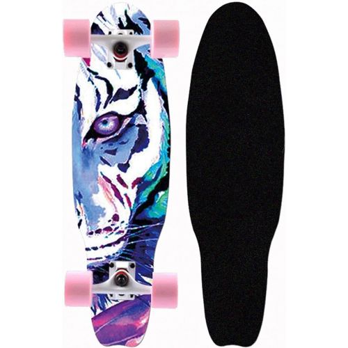  LDGGG Skateboards Adult Skateboard Full Set Skateboard Beginner Professional Four Wheel Skateboard Boy Girl Skateboard Colorful Tiger