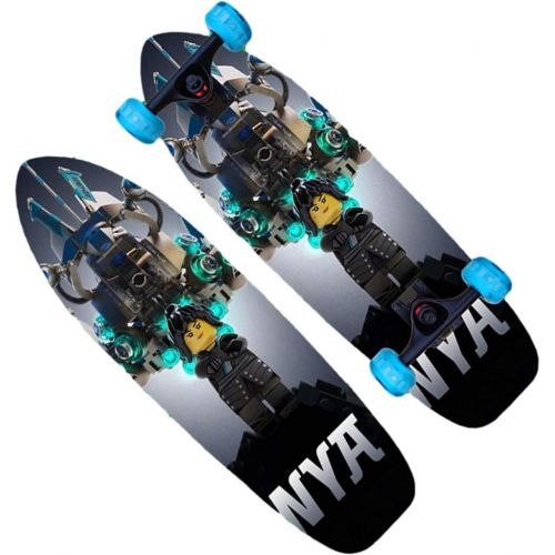  LDGGG Skateboards 27-inch Beginner Kids Flash Wheel Skateboard Complete Skateboard Phantom Ninja 8