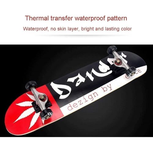  LDGGG Skateboards Complete Skateboard Professional Four-Wheel Double Rocker Beginner Boys and Girls Maple Skateboard PTN 11