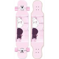 LDGGG Skateboard Complete Skateboard 42-inch Seven-Layer Maple Wood Long Skateboard Beginner Adult Skateboard（Athletic Girl 6）