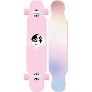 LDGGG Skateboard Complete Skateboard 42-inch Seven-Layer Maple Wood Long Skateboard Beginner Adult Skateboard（Athletic Girl 31）