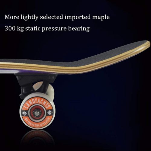  LDGGG Skateboards Complete Skateboard 31 Inch Double Kick Skate Board Cruiser 7 Layer Maple Deck Beginner Adult Boy Girl Skateboard (Eagle King)