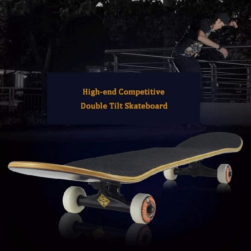  LDGGG Skateboards Complete Skateboard 31 Inch Double Kick Skate Board Cruiser 7 Layer Maple Deck Beginner Adult Boy Girl Skateboard (Eagle King)