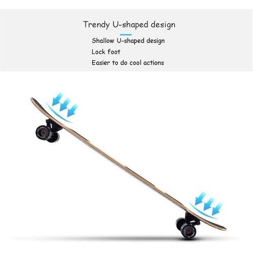  LDGGG Skateboards Complete Skateboard 47 Inches Long Skateboard Adult Beginner Boys and Girls Brush Street Skateboard Pf2031