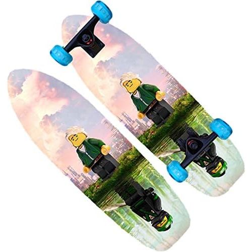  LDGGG Skateboards 27-inch Beginner Kids Flash Wheel Skateboard Complete Skateboard Phantom Ninja 9