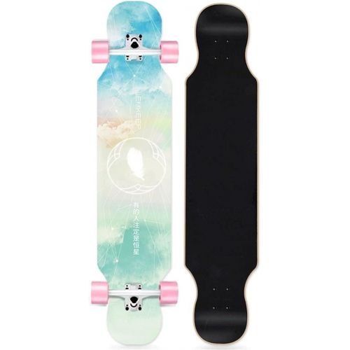  LDGGG Skateboards Complete Skateboard 42 Inches, Seven-Layer Maple Wood Long Skateboard Adult Beginner Boys and Girls Brush Street Skateboard Outdoor Product 1973