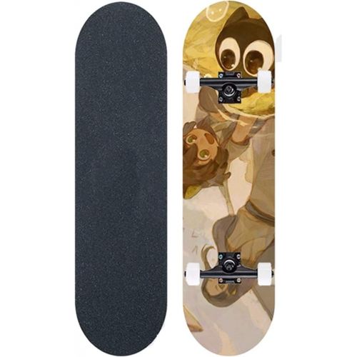  LDGGG Skateboards Complete Skateboard 31 Inches Beginner Skateboarding Adult Skateboard in The Dark 5