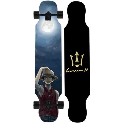  LDGGG Skateboards Complete Skateboard 42-inch Vertical Longboard Skateboard Cruiser (Anime One Piece 1)