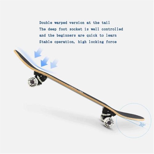  LDGGG NSkateboards for Beginners & Pro, 31x8 Complete Skateboards 7 Layers Double Kick Concave Standard Skate Board Geometry 18