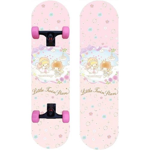  LDGGG Skateboards 31 X 8 Complete Skateboard 7 Layer Maple Wood Double Kick Skateboards for Adults and Childrens Tricks Skateboard (Katie 13)