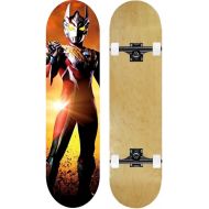 LDGGG Skateboards Complete Skateboard for Adult Youth Kid and Beginner - 31 Double Kick Concave Street Skateboard 7 Layer Maple Deck (Robot 15)