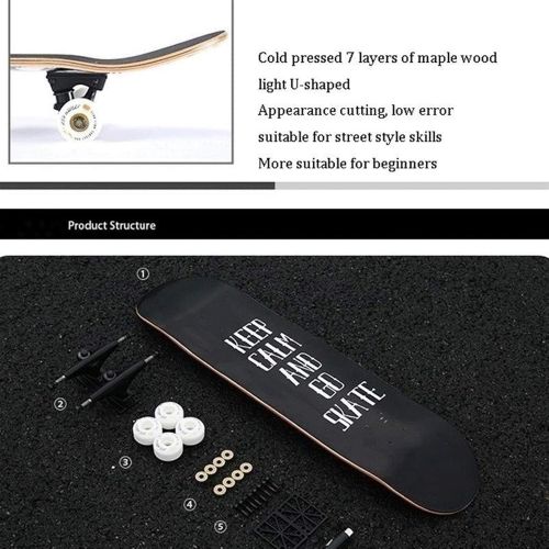  LDGGG Skateboards Complete Skateboard for Adult Youth Kid and Beginner - 31 Double Kick Concave Street Skateboard 7 Layer Maple Deck (Robot 15)