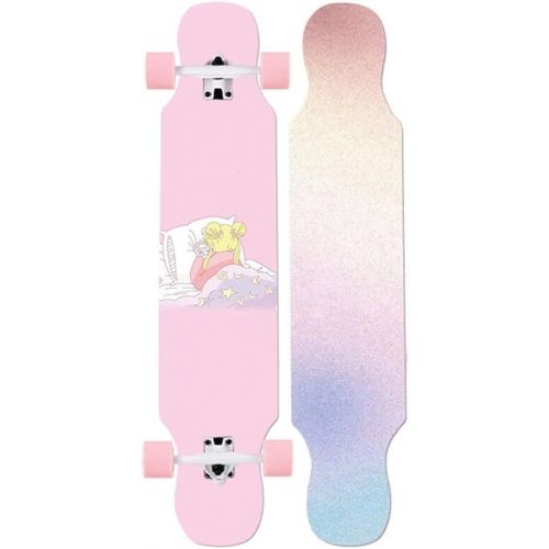  LDGGG Skateboard Complete Skateboard 42-inch Seven-Layer Maple Wood Long Skateboard Beginner Adult Skateboard（Athletic Girl 30）