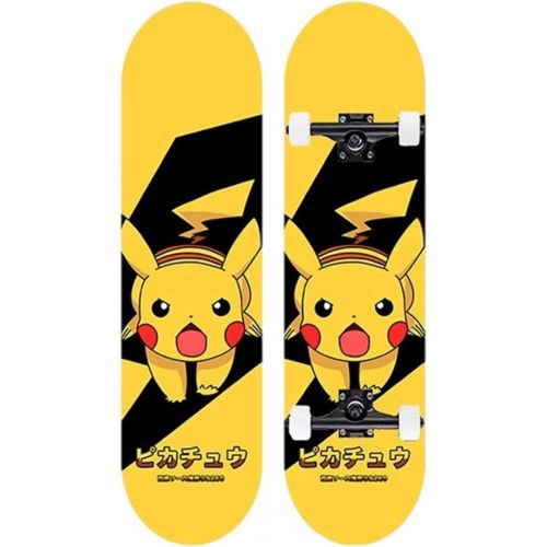  LDGGG Skateboards Complete Skateboard 31 Inches Beginner Skateboarding Adult Skateboard Yellow Doll 4