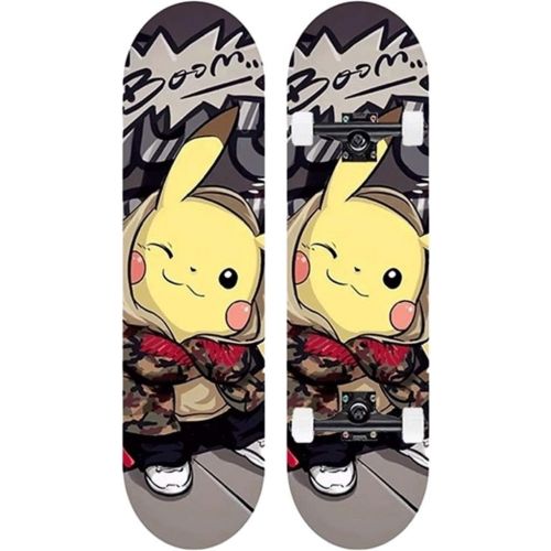  LDGGG Skateboards Complete Skateboard 31 Inches Beginner Skateboarding Adult Skateboard Yellow Doll 12