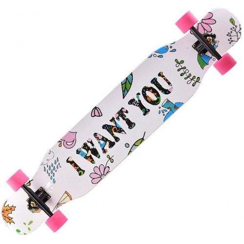  LDGGG Skateboards Complete Skateboard 46-inch Maple Longboard, Youth Brush Hip-hop Skateboard Adult Skateboard Beginner, Wish