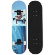 LDGGG Skateboards Complete Skateboard 31 Inches Cruiser Skateboard Beginner Boys and Girls Maple Wood Skateboard (Anime Characters 2015)