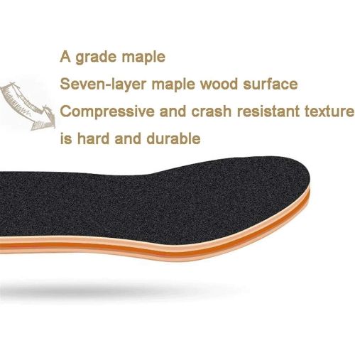  LDGGG Skateboards Complete Skateboard 31 Inch Cruiser Skateboard Beginner Boys and Girls Maple Wood Skateboard (Black Rabbit)