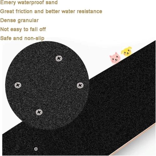  LDGGG Skateboards Complete Skateboard 31 Inch Cruiser Skateboard Beginner Boys and Girls Maple Wood Skateboard (Black Rabbit)