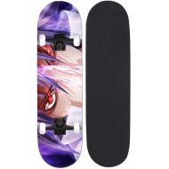 LDGGG Skateboards Complete Skateboard 31.4 Inches Cruiser Skateboard Beginner Boys and Girls Maple Wood Skateboard, Uchiha Sasuke