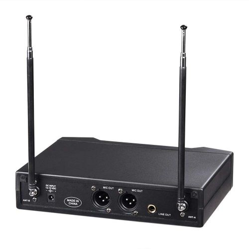  LDL shop Audio 2 Channel UHF Handheld Wireless Microphone System w2 Mic LCD Display