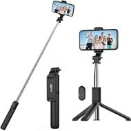 SelfieShow Selfie Stick, Extendable Selfie Stick Tripod with Wireless Remote and Tripod Stand, Portable, Lightweight, Compatible with iPhone 15 14 13 12 Pro Xs Max X 8Plus, Samsung Smartphone and More