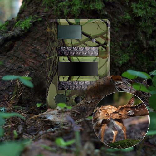 LDesign Hunting Trail Game Camera, Waterproof IP54 Wildlife Surveillance Home Security Camera with Wide Angle Infrared Night Vision, 720P Glow-26PCs IR LEDs & PIR Sensor, 0.8 Secon