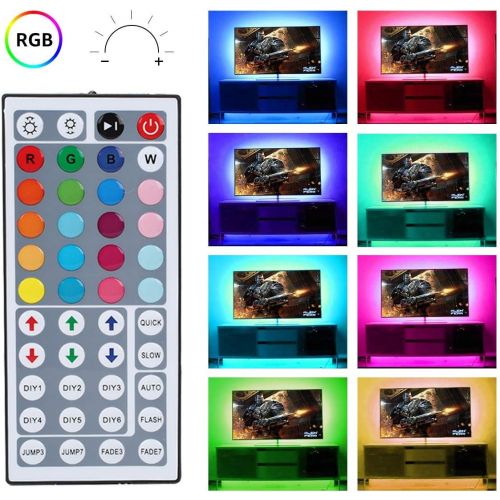  [아마존 핫딜] [아마존핫딜]LE RGB LED Strip Lights Kit, 16.4ft 12V Flexible LED Light Strip, 5050 SMD LED, Color Changing Rope Light with Remote Controller and 12V Power Supply for TV Backlight, Home, Kitche