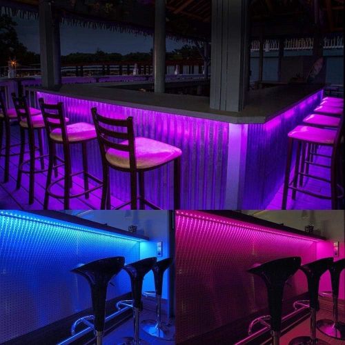  [아마존 핫딜] [아마존핫딜]LE RGB LED Strip Lights Kit, 16.4ft 12V Flexible LED Light Strip, 5050 SMD LED, Color Changing Rope Light with Remote Controller and 12V Power Supply for TV Backlight, Home, Kitche