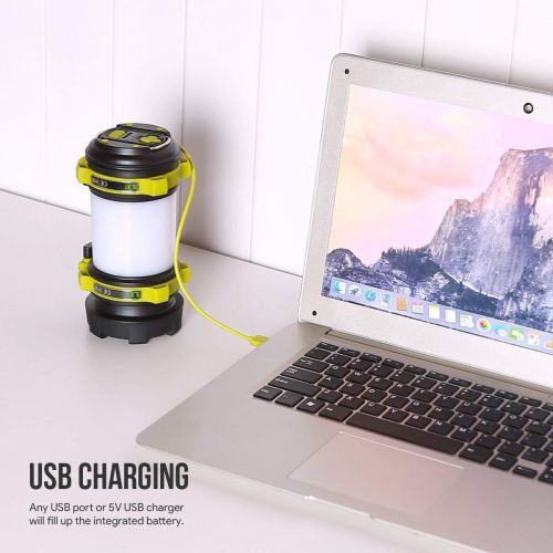  [아마존베스트]Lighting EVER LE LED Camping Lantern Rechargeable, Brightest Flashlight with 500LM, 4 Light Modes, 2600mAh Power Bank, IPX4 Waterproof, Perfect for Hurricane Emergency, Outdoor, Hiking and Home,