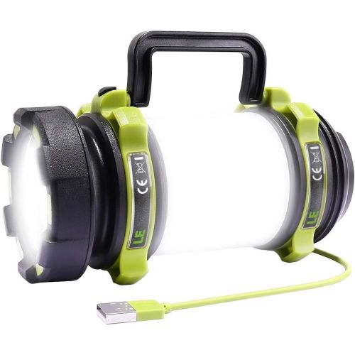  [아마존베스트]Lighting EVER LE LED Camping Lantern Rechargeable, Brightest Flashlight with 500LM, 4 Light Modes, 2600mAh Power Bank, IPX4 Waterproof, Perfect for Hurricane Emergency, Outdoor, Hiking and Home,