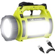 [아마존베스트]LE Rechargeable LED Camping Lantern, 1000LM, 5 Light Modes, 3600mAh Power Bank, IPX4 Waterproof, Perfect Lantern Flashlight for Hurricane Emergency, Hiking, Home and More, USB Cabl