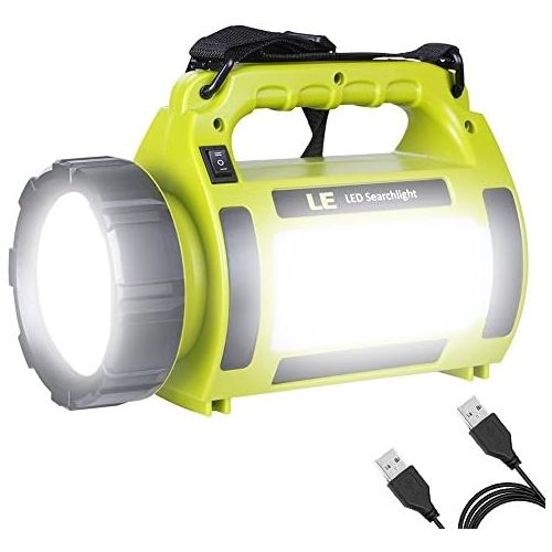  [아마존베스트]LE Rechargeable LED Camping Lantern, 1000LM, 5 Light Modes, 3600mAh Power Bank, IPX4 Waterproof, Perfect Lantern Flashlight for Hurricane Emergency, Hiking, Home and More, USB Cabl