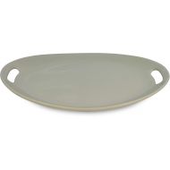 Le Regalo Stoneware Oval, Microwave Oven, Dishwasher Safe, Food Platter, Kitchen Serveware, 13.50x9.50, Off-White